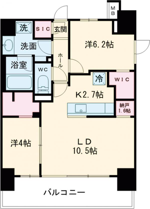 Brillia四谷三丁目(ブリリア)の間取り