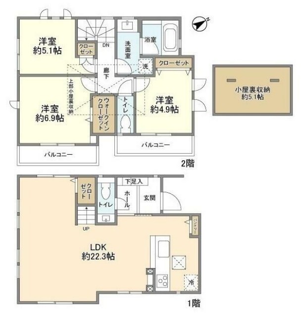 高井戸東4丁目貸家の間取り