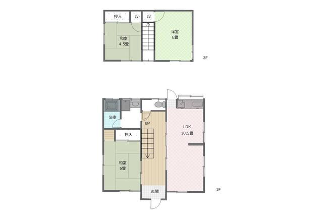 向草間町貸家の間取り