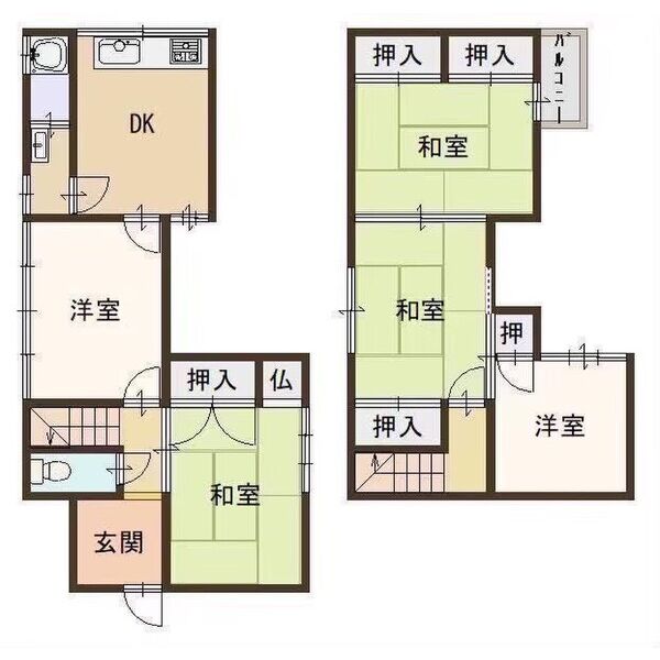 和泉市王子町戸建の間取り