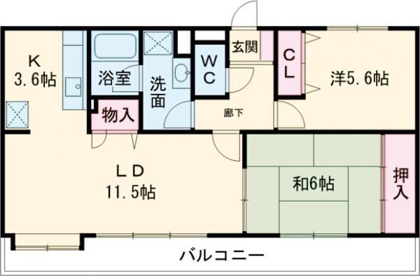 ソルクレスト姪浜の間取り