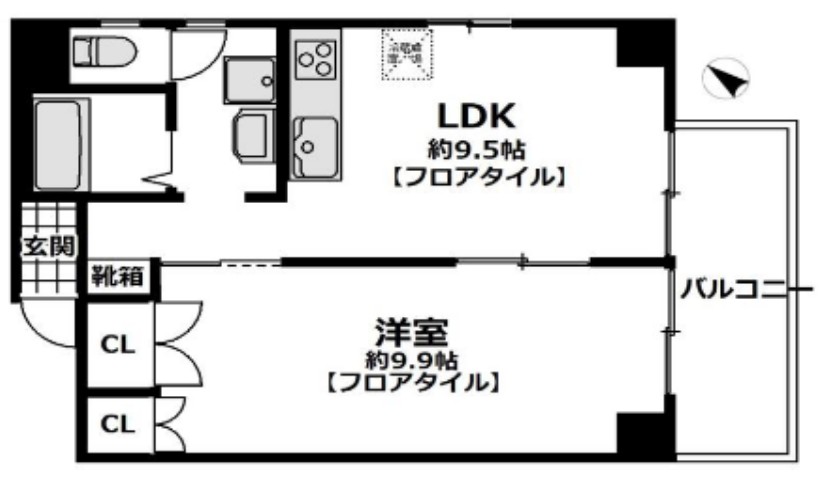 月岡ビルの間取り