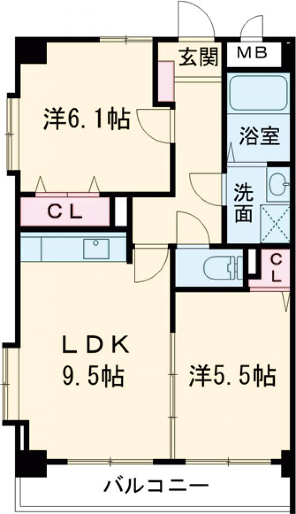 チュリス百道の間取り