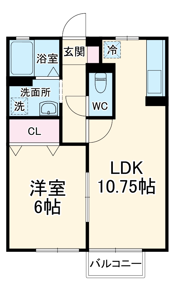 クワトロ ピーチ タウン Ⅳの間取り