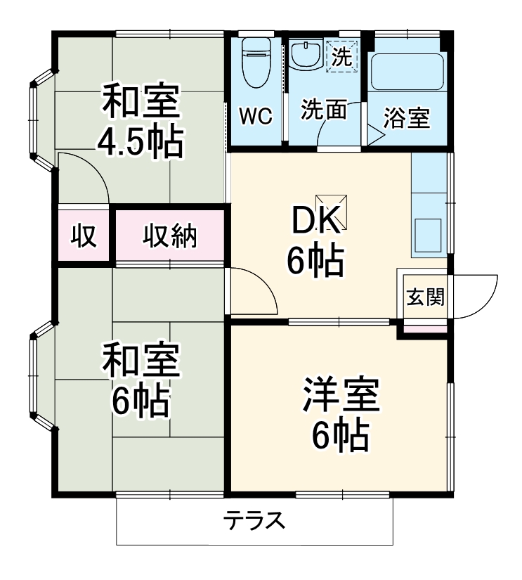戸川の完工年月(1994年5月)築の賃貸アパートの間取り