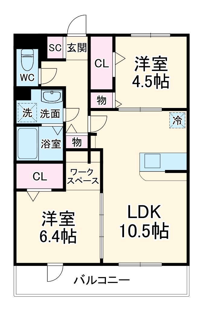 エース美園第一ビルの間取り