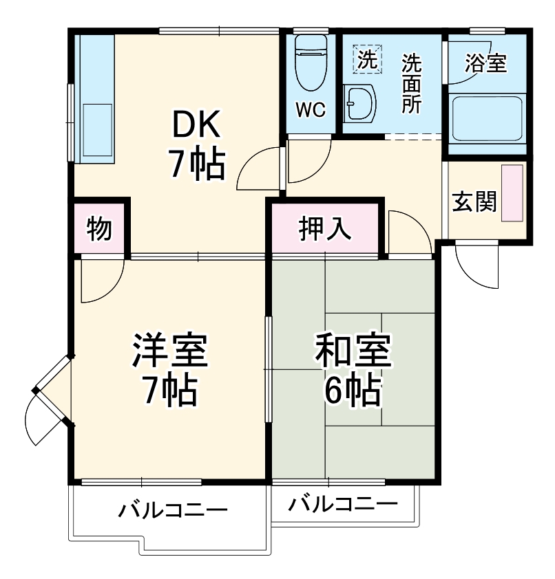 グランドール須賀C棟の間取り