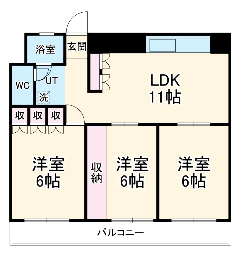 フラットインの間取り