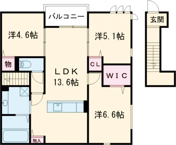 リアン今里の間取り