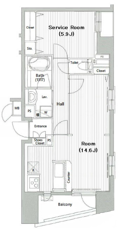 宮西町の完工年月(2007年10月)築の賃貸マンションの間取り