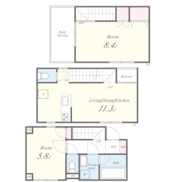 mi patio A棟の間取り
