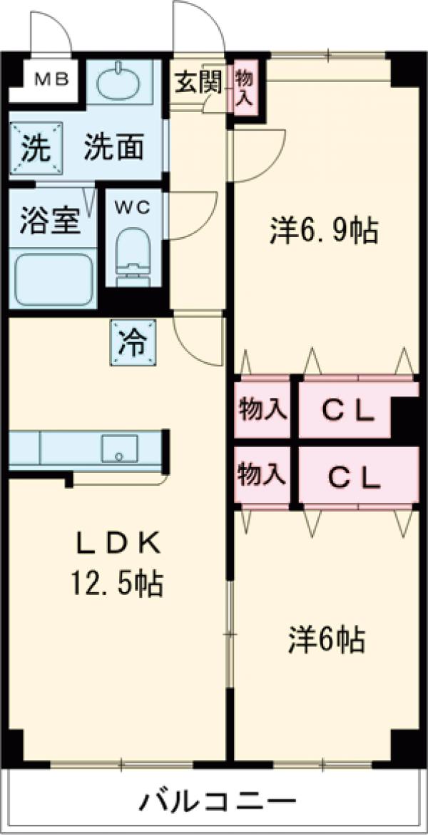 クレールロジュマンの間取り