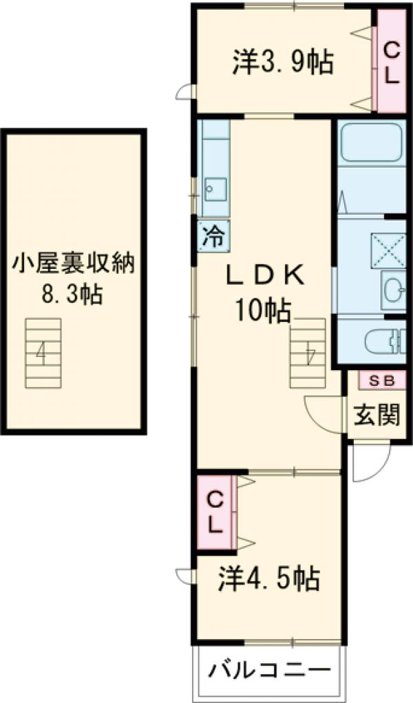サンライズ成瀬A棟の間取り