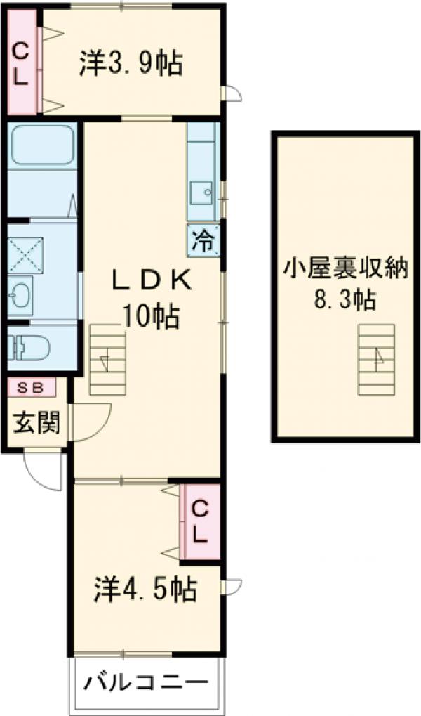 サンライズ成瀬A棟の間取り