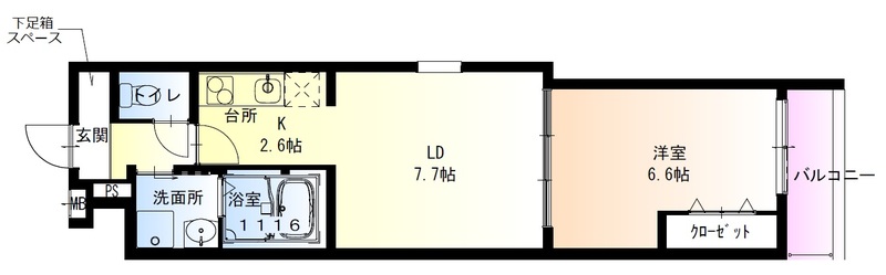 フジパレス森河内東Ⅰ番館の間取り
