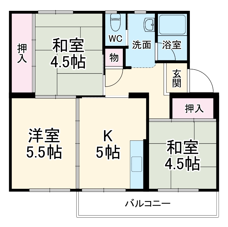 岩倉 50号棟の間取り