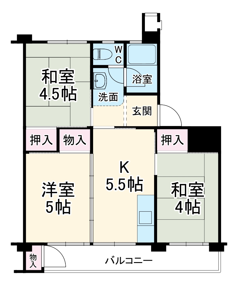 岩倉 12号棟の間取り