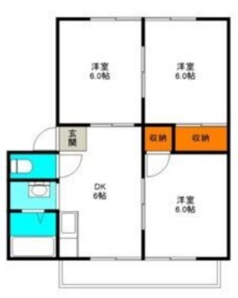 パレス名豊Aの間取り