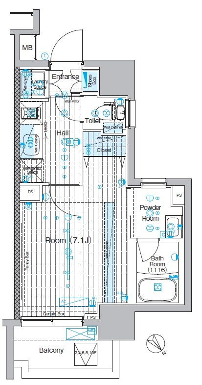 フュージョナル上十条 の間取り