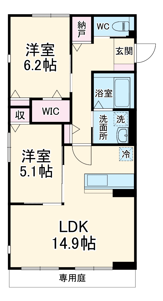 HEIM MAISON 庄内通駅東 B棟の間取り