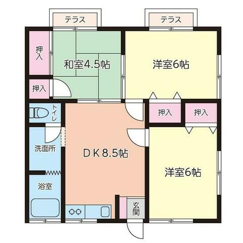 カワイハイツの間取り