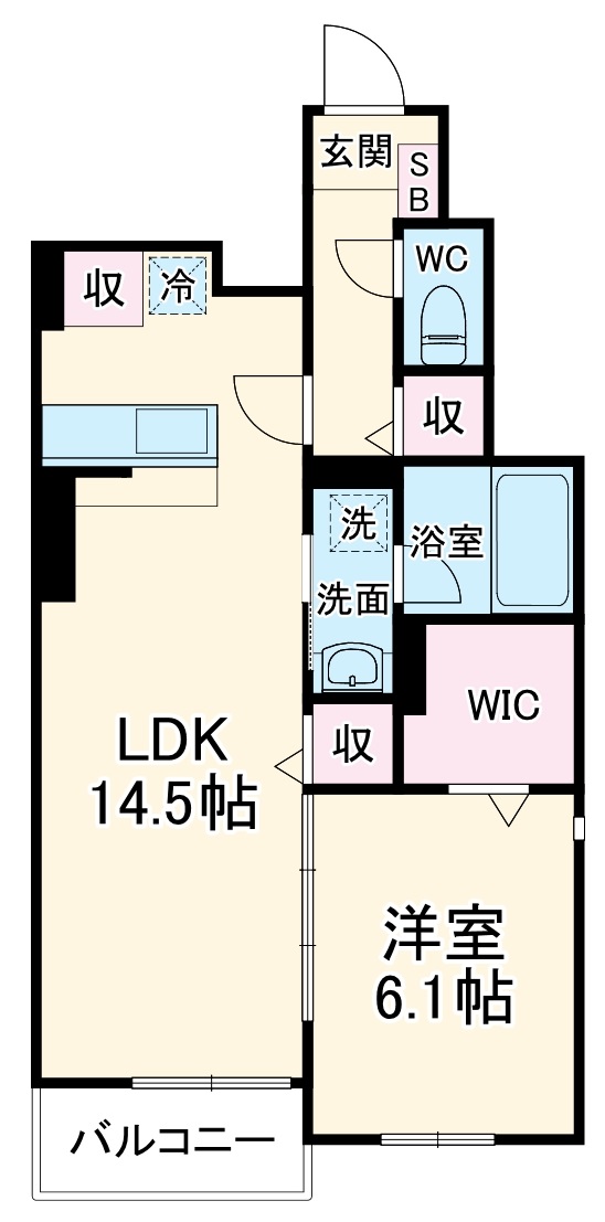 エスポワール八剣A棟の間取り