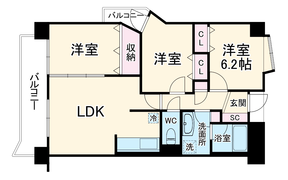 KDXレジデンス東別院の間取り