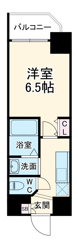 グランパシフィック難波南Ⅱの間取り