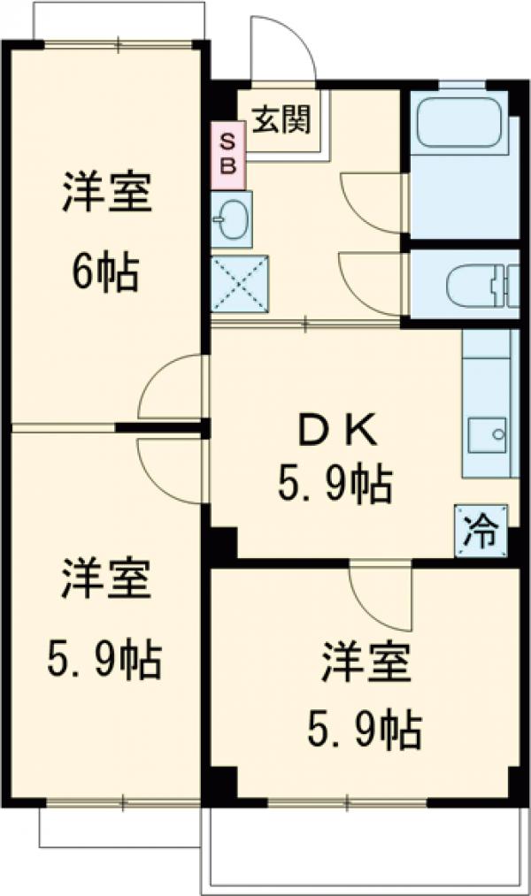TCRE池袋椎名町の間取り