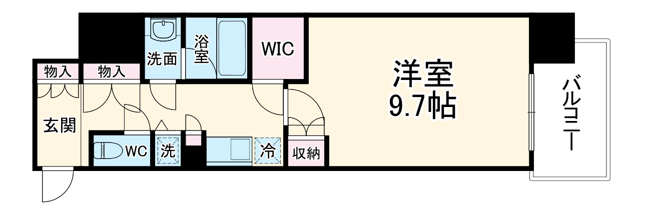 BPRレジデンス大阪本町Qの間取り
