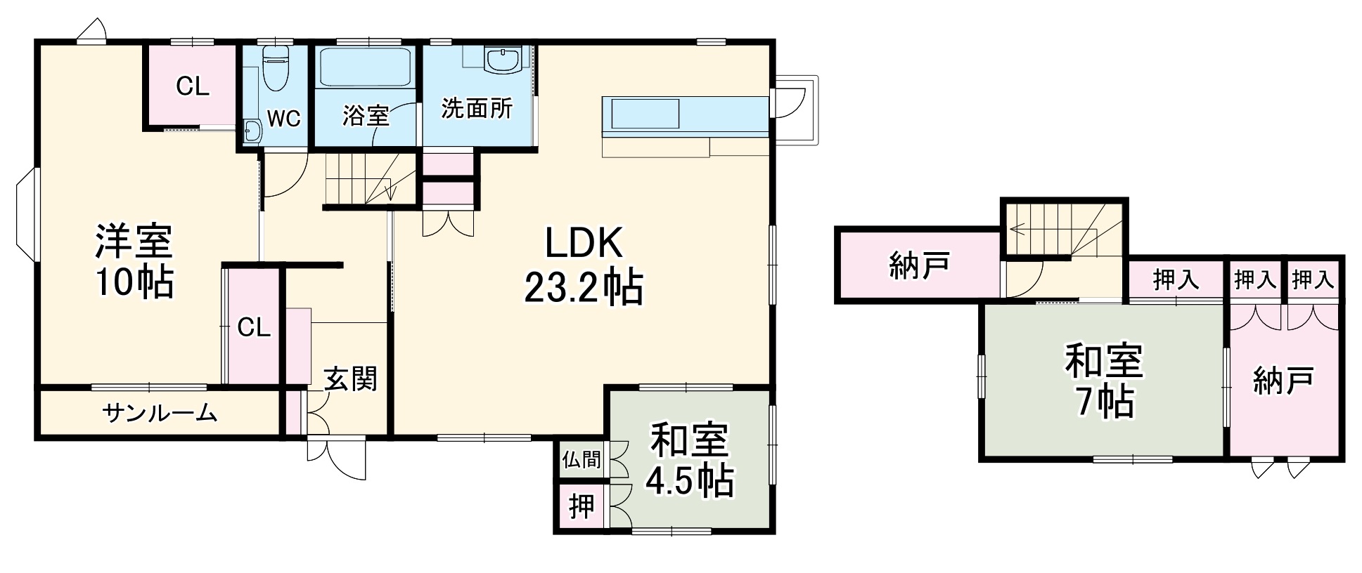 本郷町936戸建の間取り