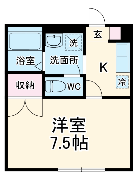 アンプルールブワS-STAGEⅠの間取り