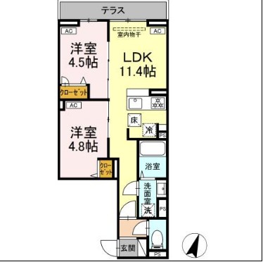 セレスティア鷺宮Ⅱの間取り