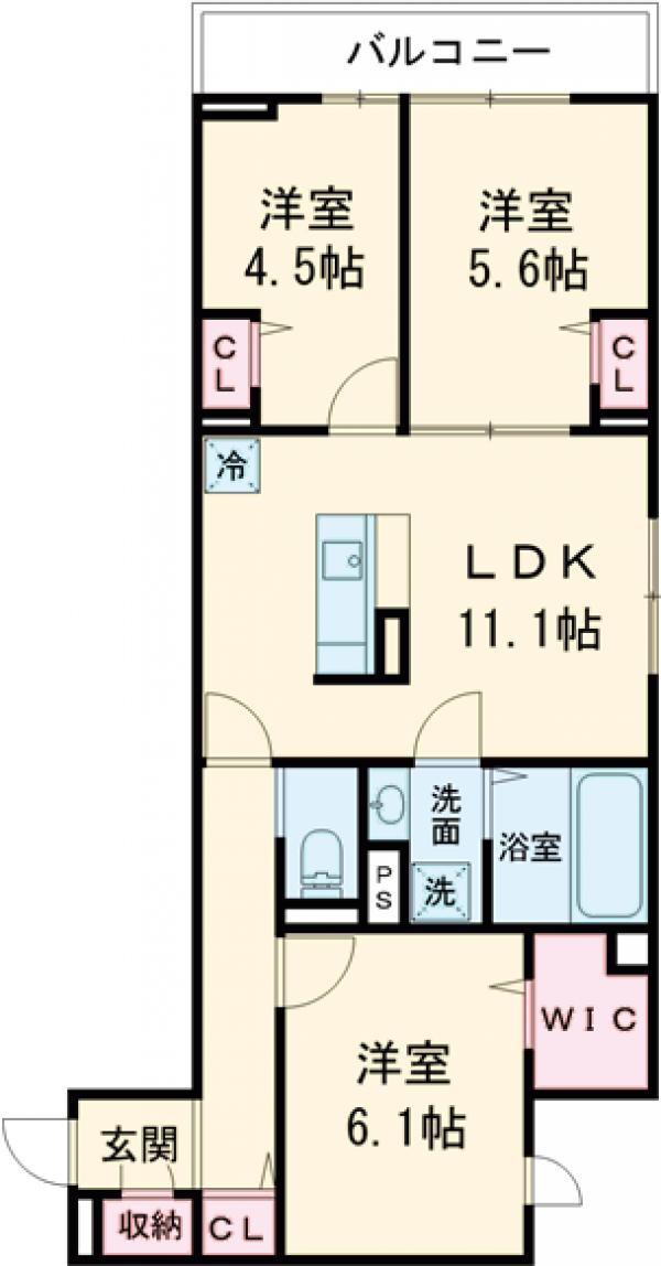 セレスティア鷺宮Ⅱの間取り