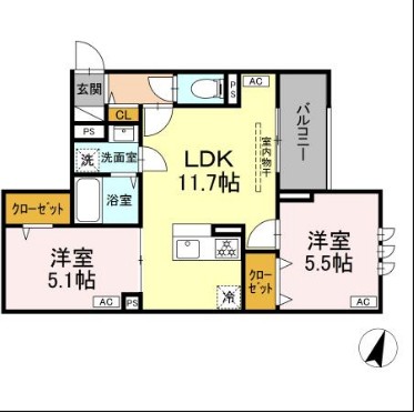セレスティア鷺宮Ⅱの間取り
