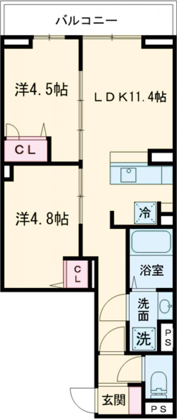 セレスティア鷺宮Ⅱの間取り