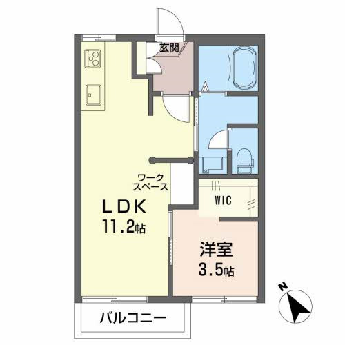 タウニィ神ノ輪Cの間取り