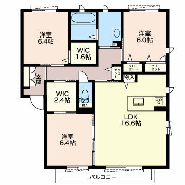 メープル中郷の間取り
