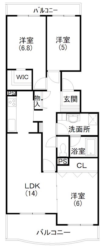 ドルチェ広沢の間取り