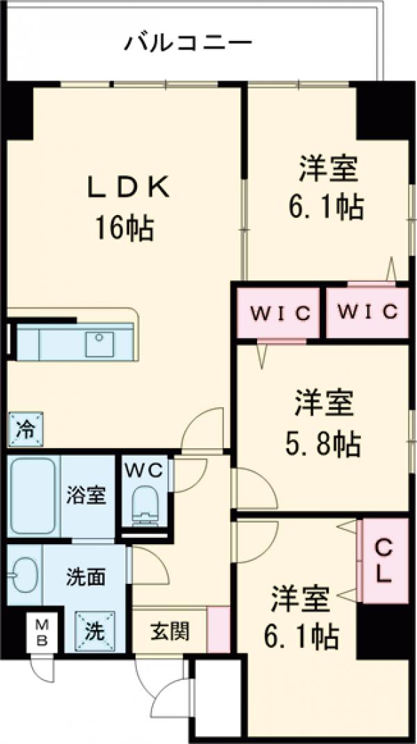 スカイグランデ千住の間取り