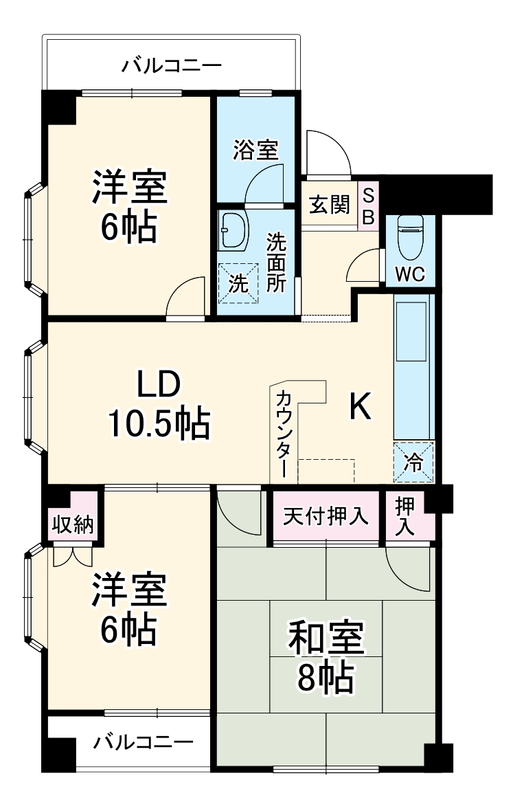 マンションカオルの間取り