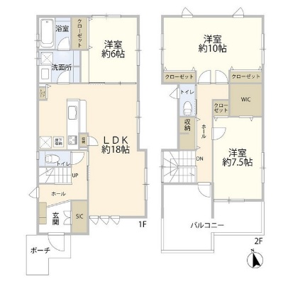 千葉市稲毛区黒砂4丁目戸建の間取り