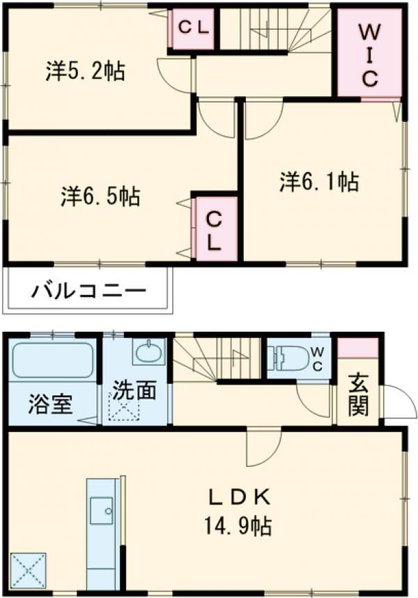 グランソフィア平沢Ⅰの間取り