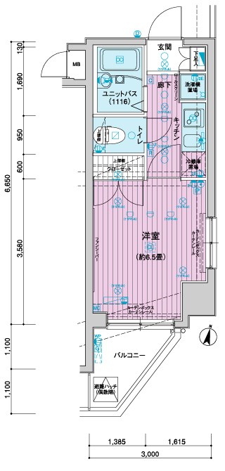 メインステージ飯田橋の間取り