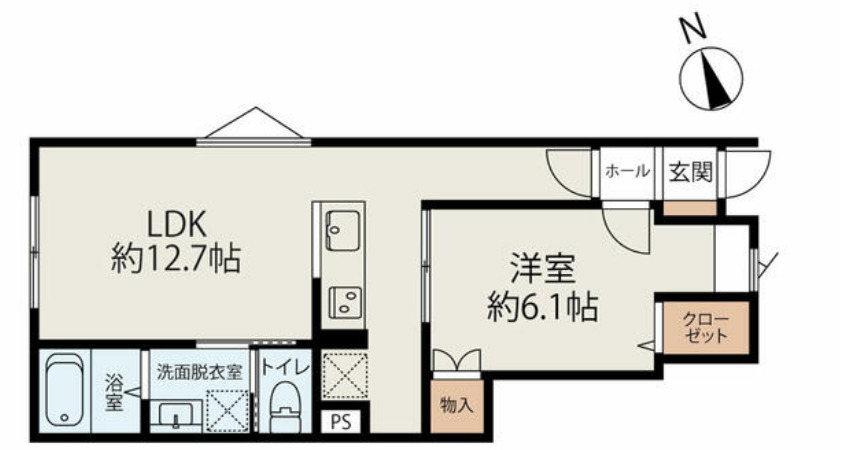 花園町の完工年月(2026年7月)築の賃貸アパートの間取り