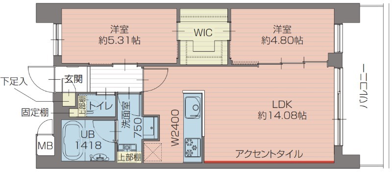 プレジオ北綾瀬ASIANの間取り