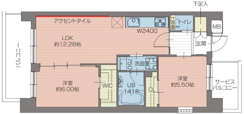 プレジオ北綾瀬ASIANの間取り