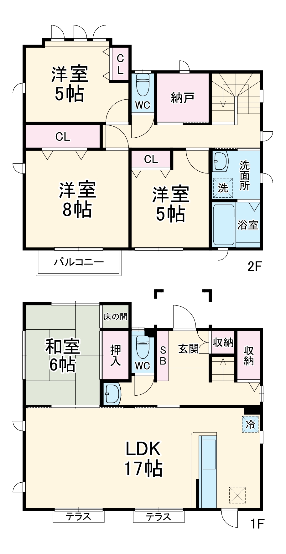 坪井東5丁目貸家の間取り