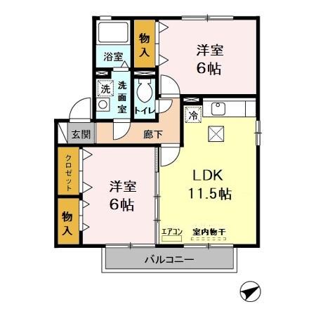 カーサフロレスタ Bの間取り