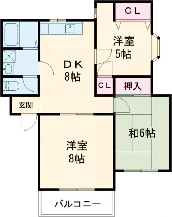 マンション山中の間取り